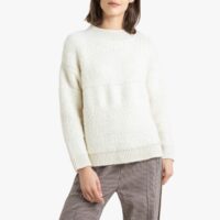 Pull col rond en fine maille PAYTON Ecru Suncoo