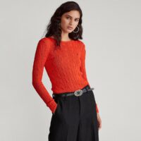 Pull col rond en fine maille Rouge Polo Ralph Lauren