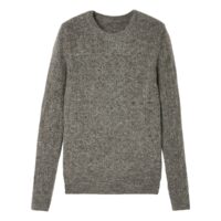 Pull col rond en fine maille pointelle Gris Chiné Foncé;Bleu;Prune;Ivoire LA REDOUTE COLLECTIONS