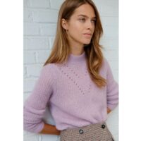 Pull col rond en grosse maille Mauve;Ivoire;Rouge Bordeaux LA REDOUTE COLLECTIONS