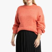 Pull col rond en grosse maille Rose LA REDOUTE COLLECTIONS PLUS