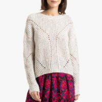 Pull col rond en grosse maille ajourée PERCY Multicolore Suncoo