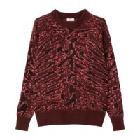 Pull col rond en grosse maille jacquard Multicolore/Rose LA REDOUTE COLLECTIONS