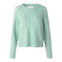 Pull col rond en maille tricot Bleu SAMSOE AND SAMSOE