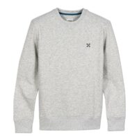 Pull col rond essentiel Gris Moyen Chiné Oxbow