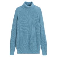 Pull col roulé côte anglaise Marron/Camel - Bleu Tempête LA REDOUTE COLLECTIONS