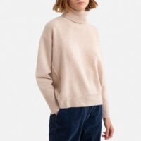 Pull col roulé en fine maille BASTIEN Beige Harris wilson