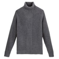 Pull col roulé en maille côtelée Gris Anthracite Chiné - Ecru LA REDOUTE COLLECTIONS