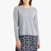 Pull en cachemire col rond en fine maille ROSE Gris LA BRAND BOUTIQUE COLLECTION