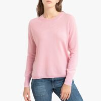 Pull en cachemire col rond en fine maille ROSE Rose LA BRAND BOUTIQUE COLLECTION