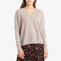 Pull en cachemire col v en fine maille ALIX Beige LA BRAND BOUTIQUE COLLECTION