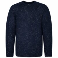 Pull en coton et laine alpaga Denis Bleu Marine Pepe Jeans