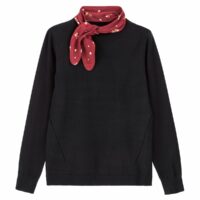 Pull en maille fine avec foulard Noir LA REDOUTE COLLECTIONS