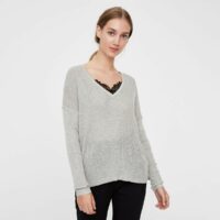 Pull fine maille col V