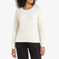 Pull grosse maille col rond Manamour Crème SUD EXPRESS