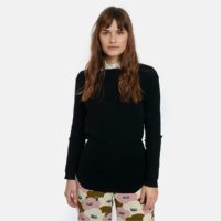 Pull maille fine col rond Noir COMPANIA FANTASTICA