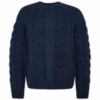 Pull maille torsadée Dario Bleu Marine Pepe Jeans