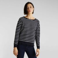 Pull marinière en coton bio Rayé Marine/Blanc Esprit