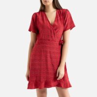 Robe à fleurs mi-longue CRISTY Imprimé Rouge Suncoo