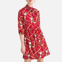 Robe à lavallière et imprimé foulard Imprimé Rouge LIU JO