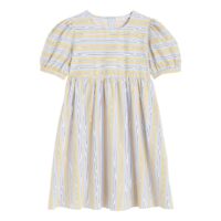 Robe ample courte style babydoll Rayé Bleu/Jaune ENGLISH FACTORY