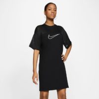 Robe bi-matière manches courtes Noir Nike