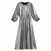 Robe brillante manches 3/4