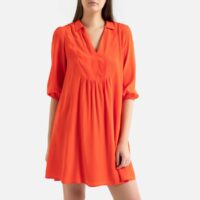 Robe cache-coeur manches longues CELIANE Rouge Suncoo