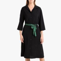 Robe-chemise boutonnée LOUISETTE Noir TOUPY