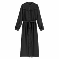 Robe-chemise longue en plumetis