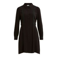 Robe chemise manches longues Noir Vila