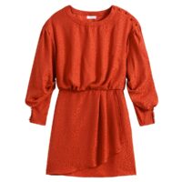 Robe courte effet portefeuille manches longues Orange;Vert LA REDOUTE COLLECTIONS