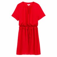 Robe courte encolure ronde manches courtes Rouge;Noir LA REDOUTE COLLECTIONS