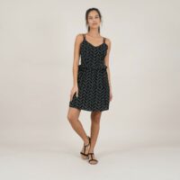 Robe courte fluide à motifs