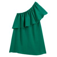 Robe de cérémonie courte asymétrique volantée Vert LA REDOUTE COLLECTIONS