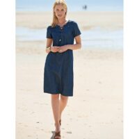 Robe denim fluide pur coton Bleu Brut Anne weyburn