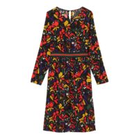 Robe droite encolre ronde imprimé floral Imprimé Fleurs Fond Noir LA REDOUTE COLLECTIONS