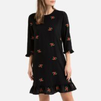 Robe droite manches 3/4 Noir LA REDOUTE COLLECTIONS