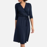 Robe effet portefeuille en maille jersey Noir LA REDOUTE COLLECTIONS