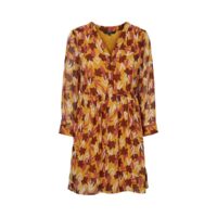 Robe évasée imprimé floral col V Imprimé Moutarde Vero Moda