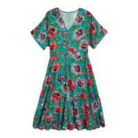 Robe évasée imprimée fleurs Imprimé Vert LA REDOUTE COLLECTIONS PLUS