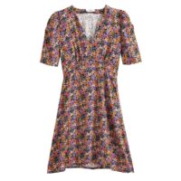 Robe fluide imprimé floral Imprimé Fond Noir LA REDOUTE COLLECTIONS