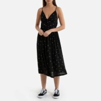 Robe imprimée à bretelles ROSECITA Noir / Rose SESSUN