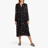 Robe imprimée longue COMETTE Imprimé Noir TOUPY