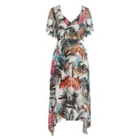 Robe longue imprimé tropical