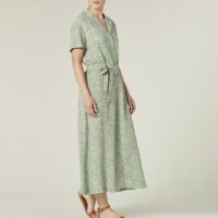 Robe longue imprimée à manches courtes DEBBIE Bleu Marine;Vert;Amande Harris wilson