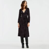 Robe longue imprimée encolure V Imprimé Fond Noir VANESSA SEWARD X LA REDOUTE COLLECTIONS