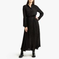 Robe longue irisée à manches longues Noir LIU JO