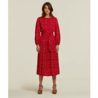 Robe longue manches 3/4 imprimée Imprimé Rouge VANESSA SEWARD X LA REDOUTE COLLECTIONS