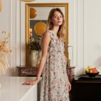 Robe longue sans manches imprimée Imprimé Fleurs BALZAC PARIS X LA REDOUTE COLLECTIONS